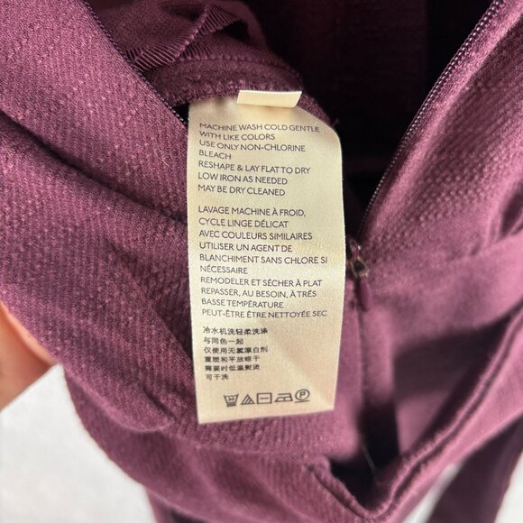 Anthropologie Jumpsuit Size Small 3/4 Sleeve Ponte Sutton Berry Purple - Picture 5 of 10